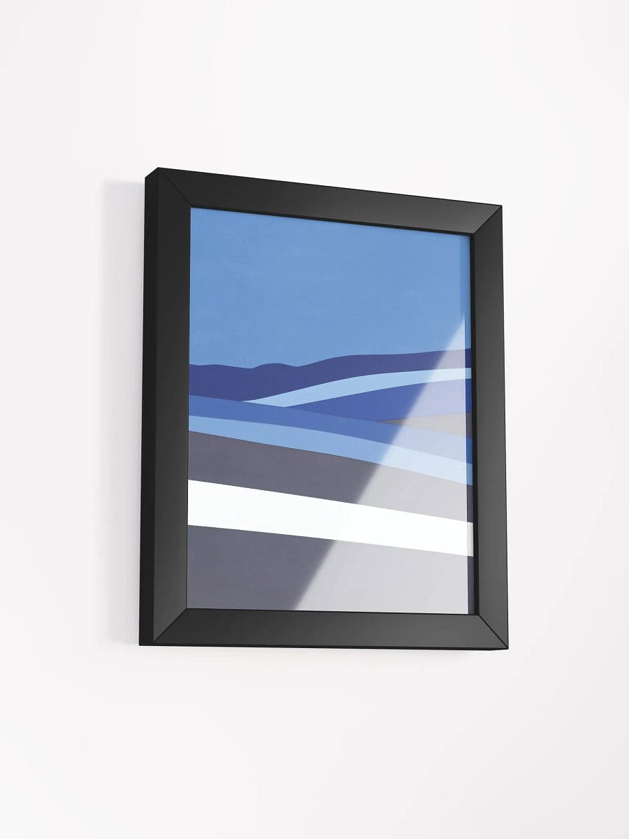 Framed Poster of Blue Geometric Hills product image (2)