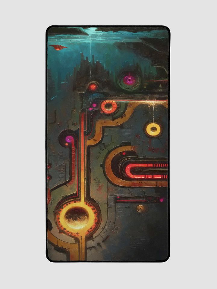 Mechanical Sun - Futuristic Circuit Art Mouse Mat product image (2)
