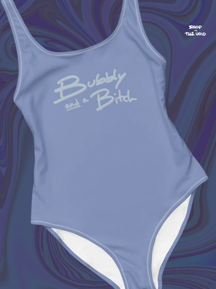 Bubbly and a B*tch (cotton candy shadow design) one piece swimsuit product image (1)