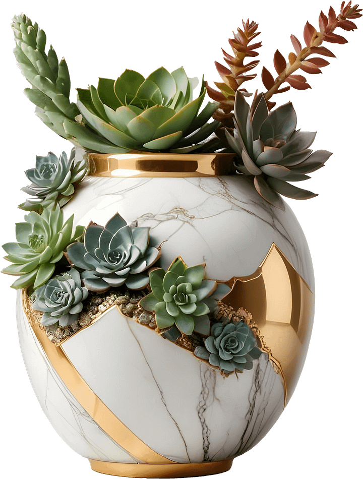 Collection: Marble Eternal – Shabby Chic Kintsugi Vase product image (1)