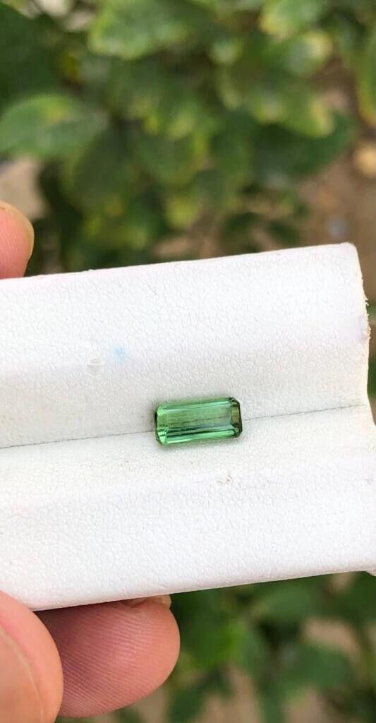 TOURMALINE GREEN COLOR EMERALD CUT FOR RING FATHER'S DAY GIFT, 1.10 CARATS product image (6)