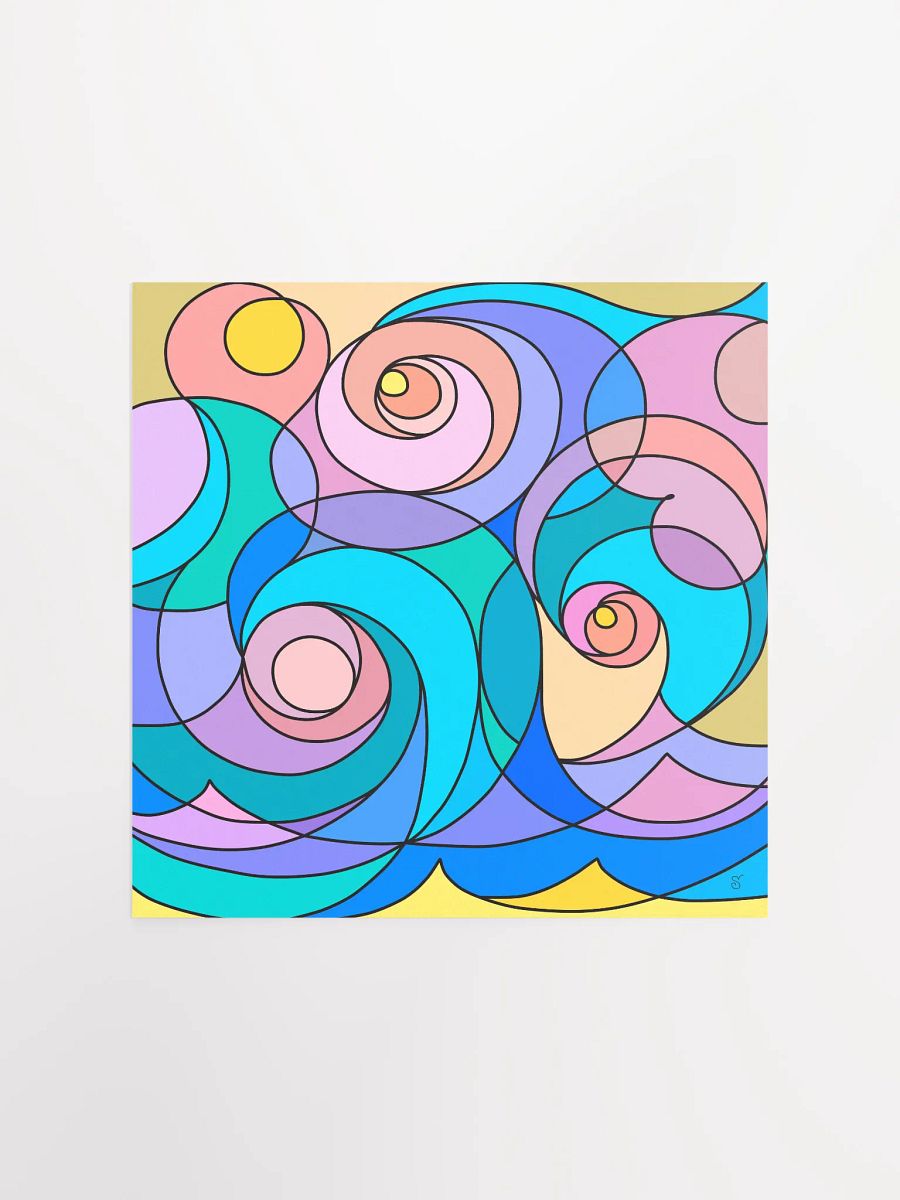 Harmonious Swirls Matte Poster - Abstract Square No. 2 product image (1)