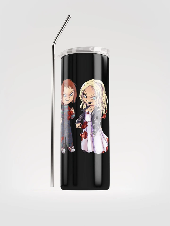 Chucky and Tiffany Tumbler w/ Metal Straw product image (2)