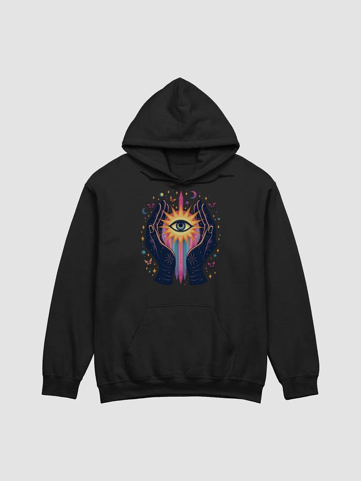 Cosmic Hands with Radiant Third Eye and Butterflies product image (1)