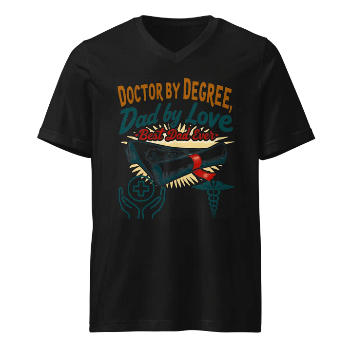 Doctor by Degree, Dad by Love v-neck tee product image (1)
