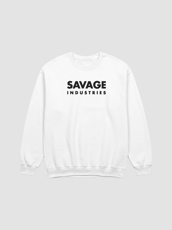 Savage Industries (White) (Crewneck Sweatshirt) product image (1)