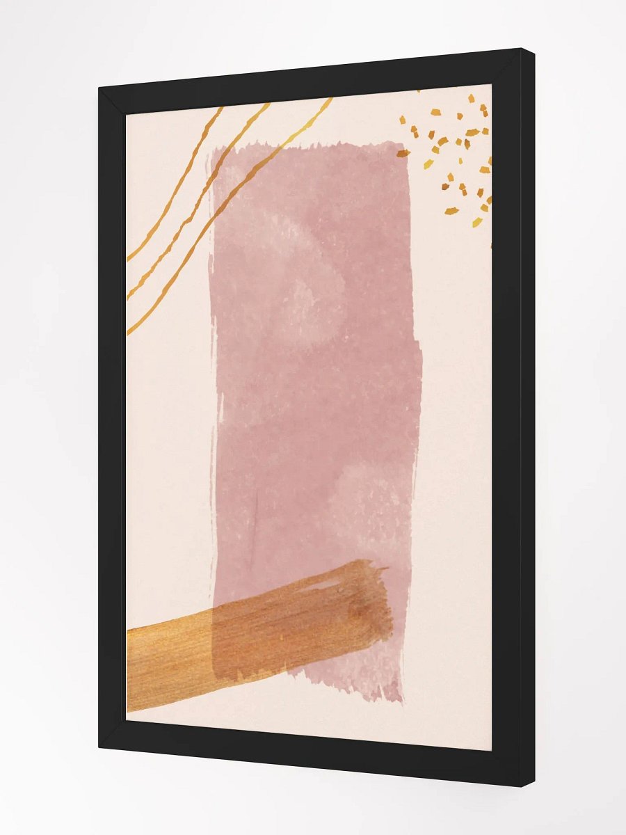 Golden Abstract Pink Framed Poster product image (10)