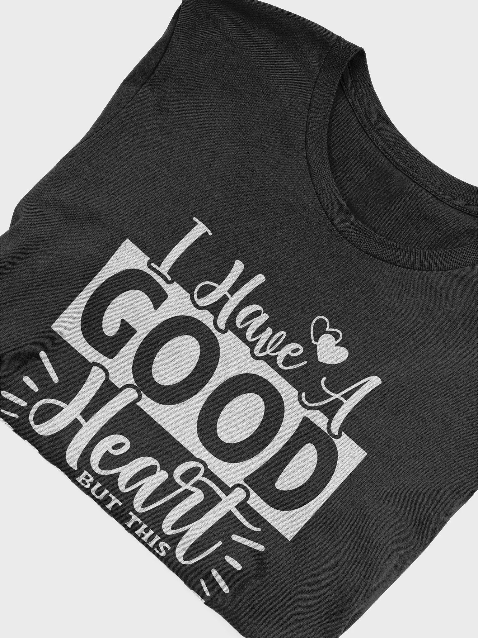 I Have A Good Heart But This Mouth Women's Black T-Shirt product image (5)