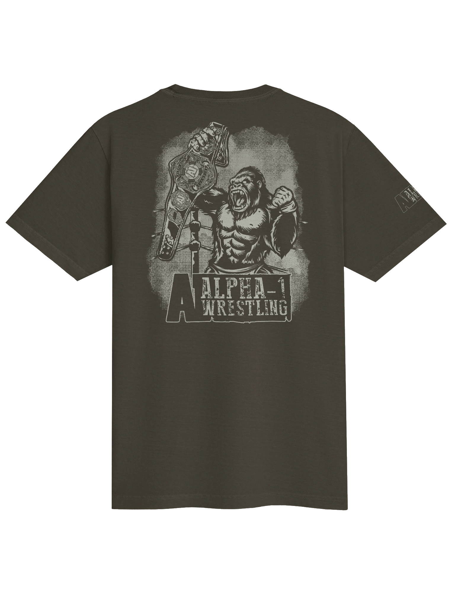 Oversized Tee | Gorilla Alpha-1 Wrestling on Back and Sleeve product image (1)
