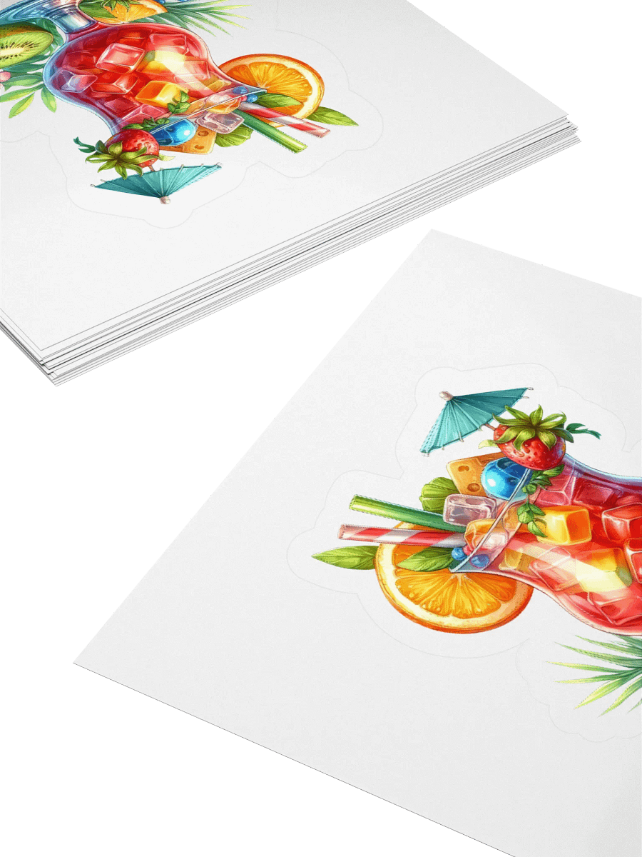 Summer Drink Kiss Cut Stickers. product image (4)