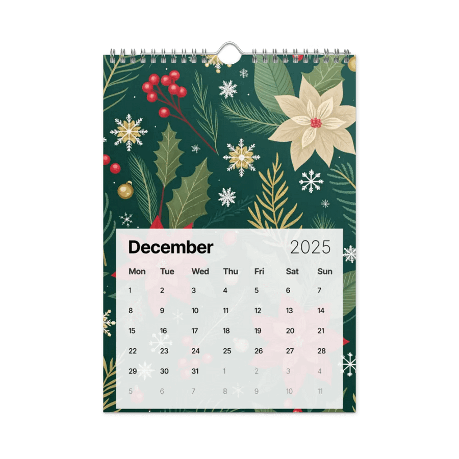 SEAMLESS FLORAL PATTERN WALL CALENDAR 2025 product image (4)