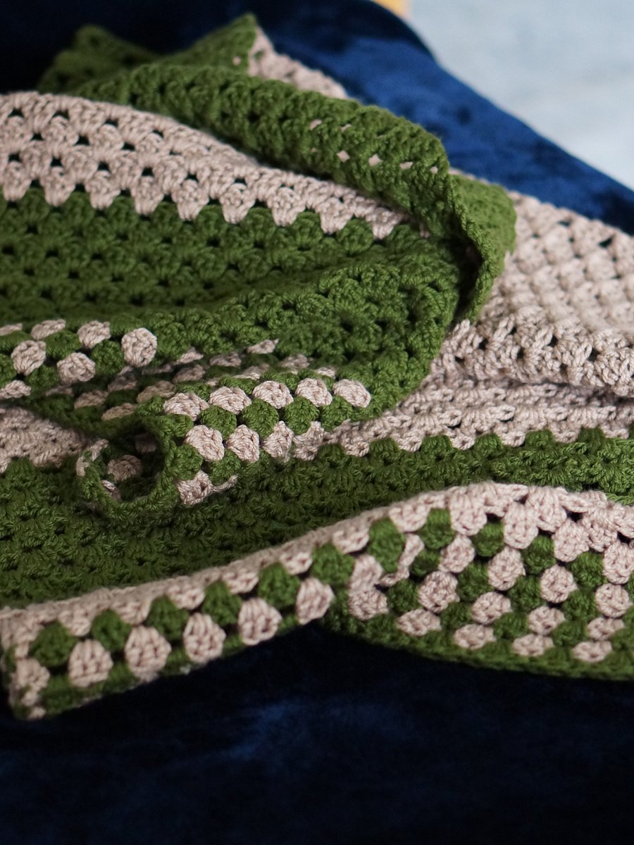 Granny stripes rectangular shawl pdf pattern product image (3)