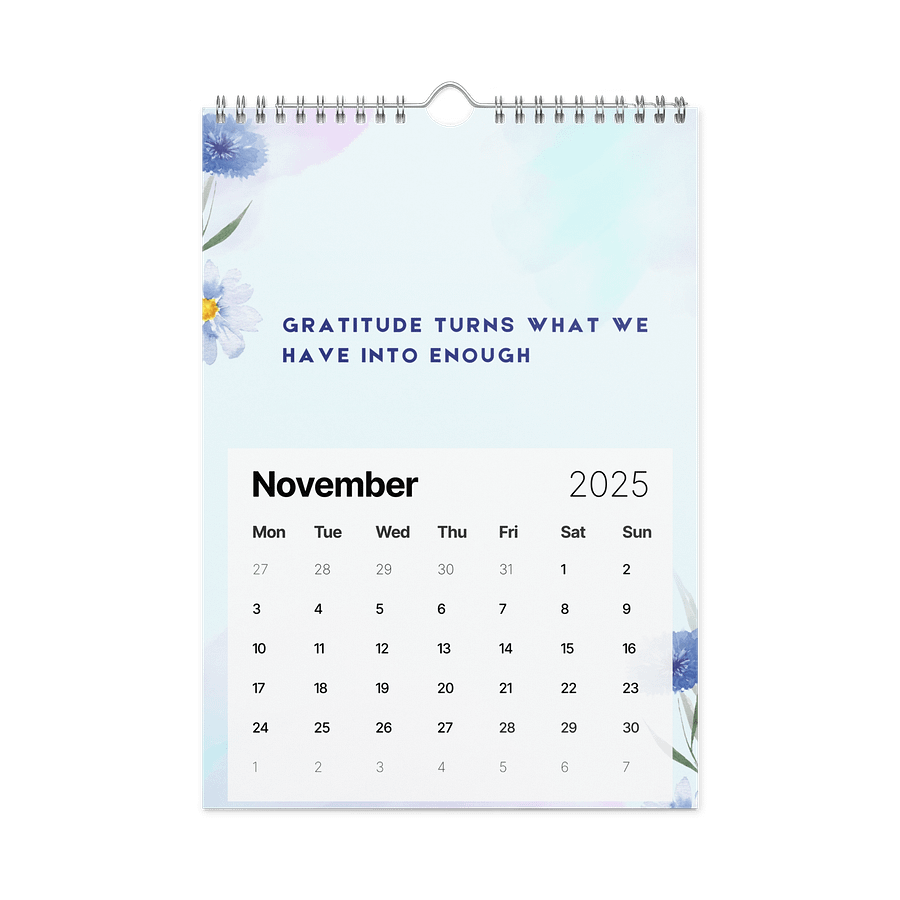 FLORAL INSPIRATIONAL QUOTES WALL CALENDAR 2026 product image (11)