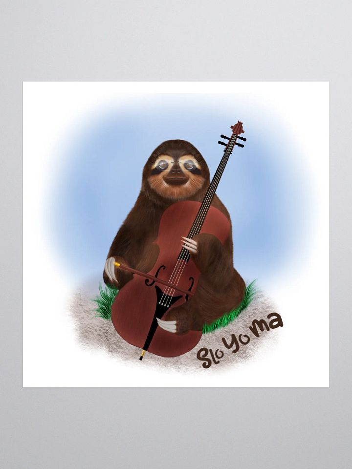 Slo Yo Ma - Cellist Sloth Stickers product image (1)