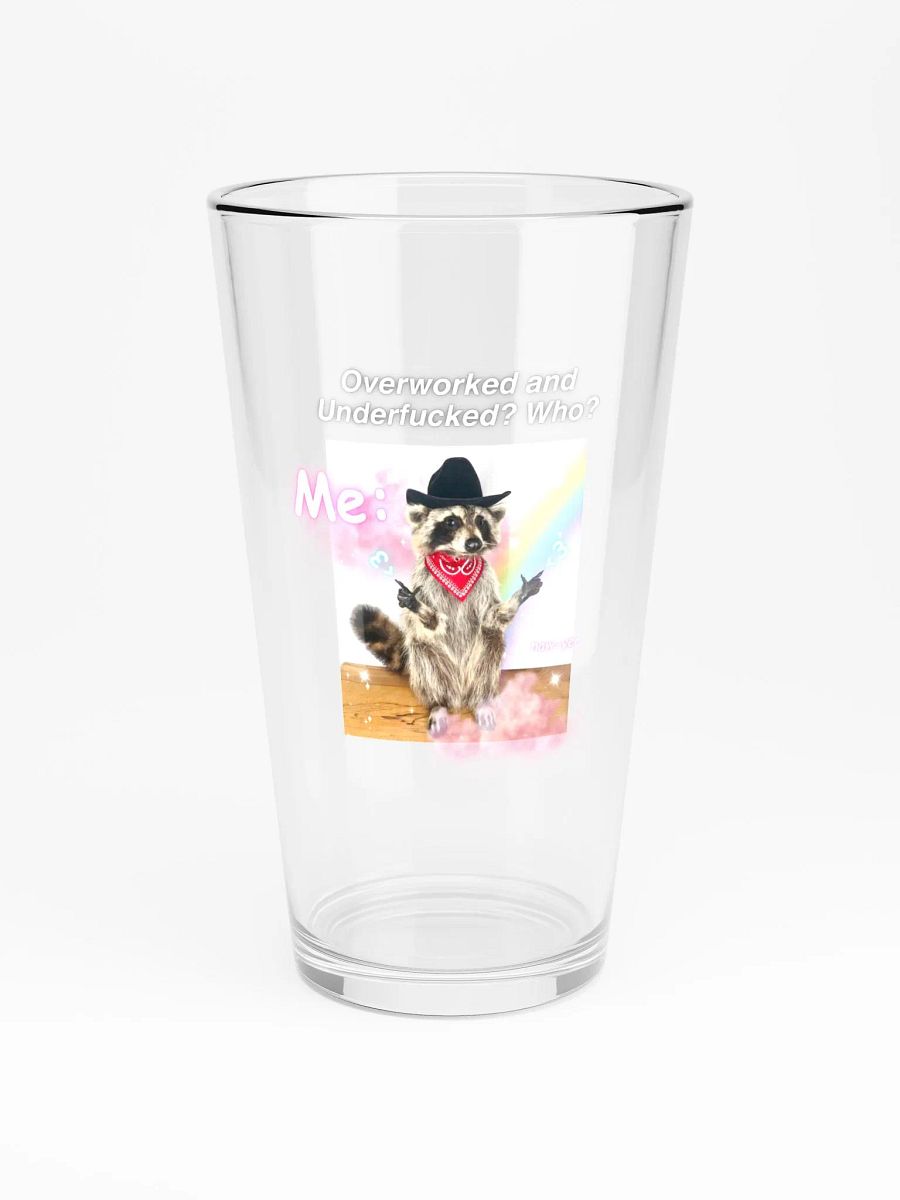 Overworked and Underfucked, Raccoon Cowboy, Glass product image (3)