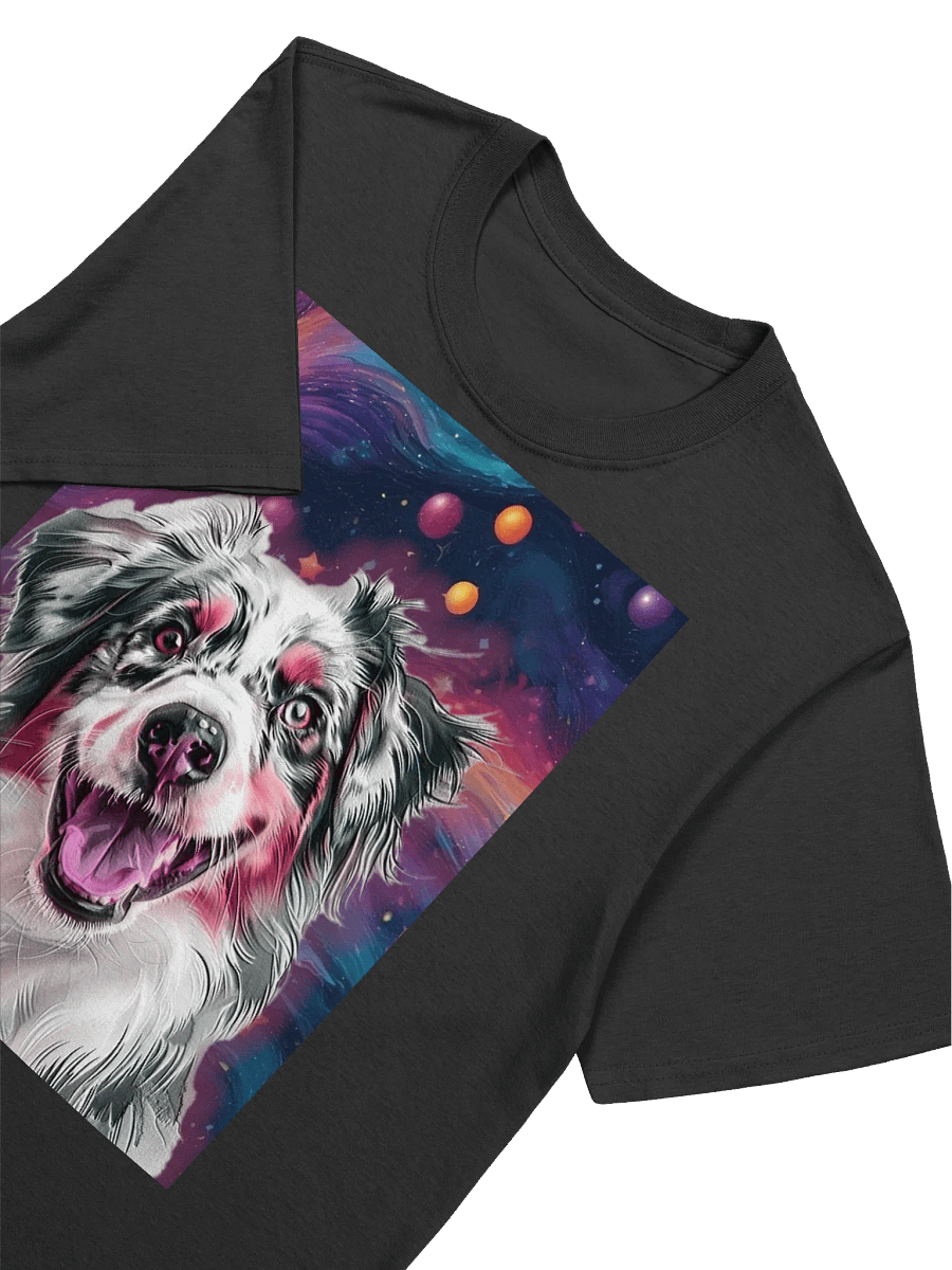 Australian Shepherd Cosmic Swirl Impressionist Dog Art T-Shirt product image (3)