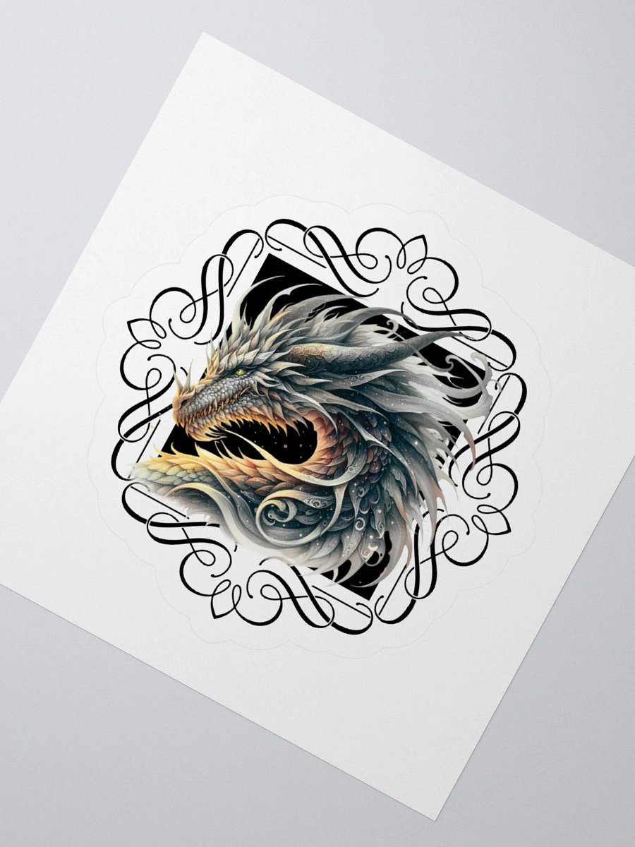 Mystical Dragon Gold and Silver Kiss Cut Stickers product image (3)