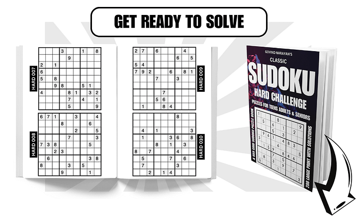 200 Classic Sudoku Hard Puzzle | Ebook | Printable product image (2)
