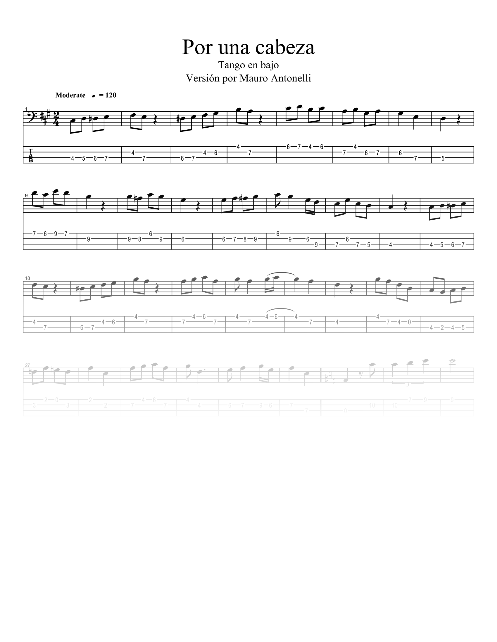 Por una cabeza - Partitura + Tabs product image (1)