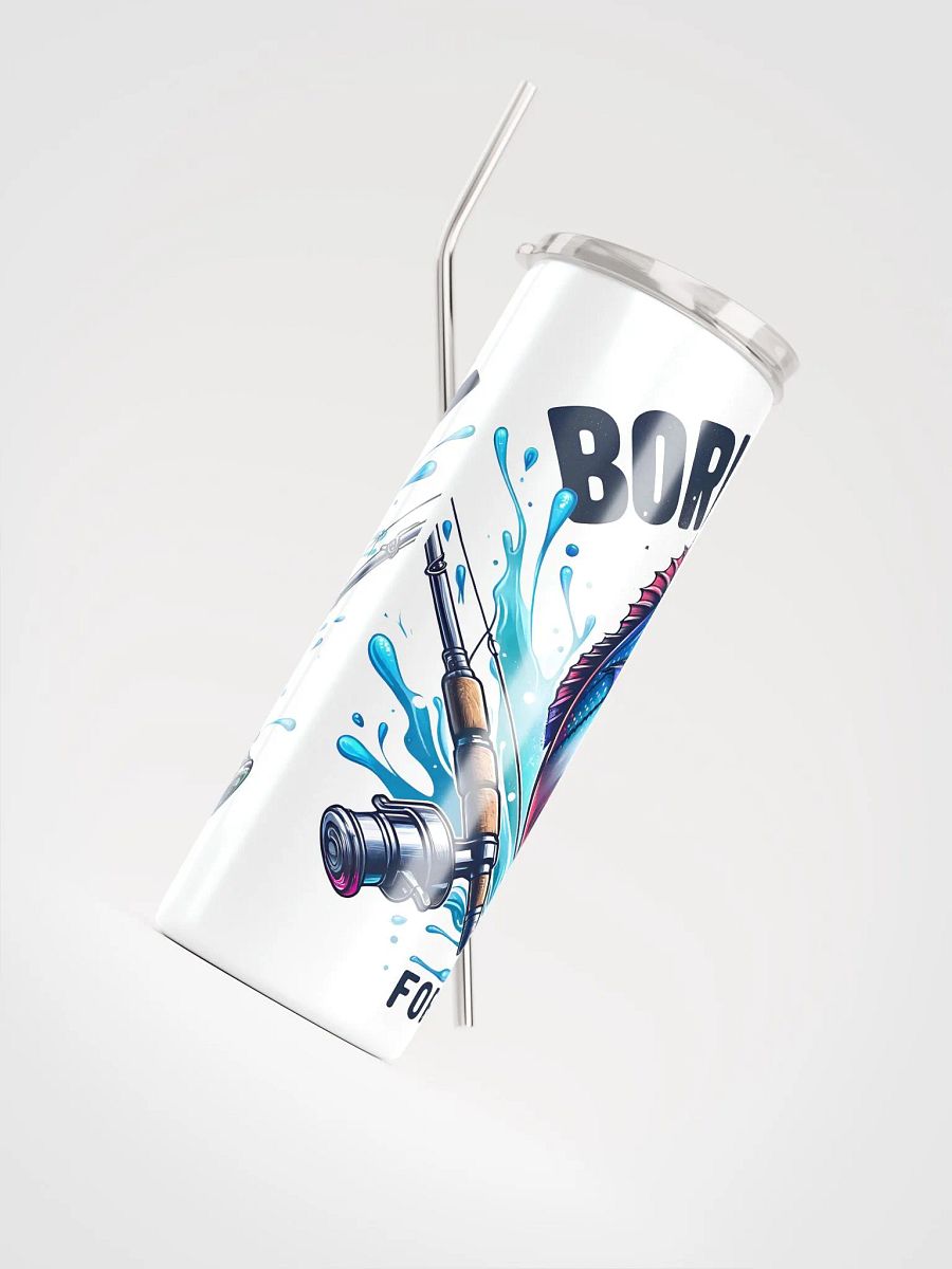 Born To Fish Forced To Work Splashy Fish Stainless Steel Tumbler product image (7)