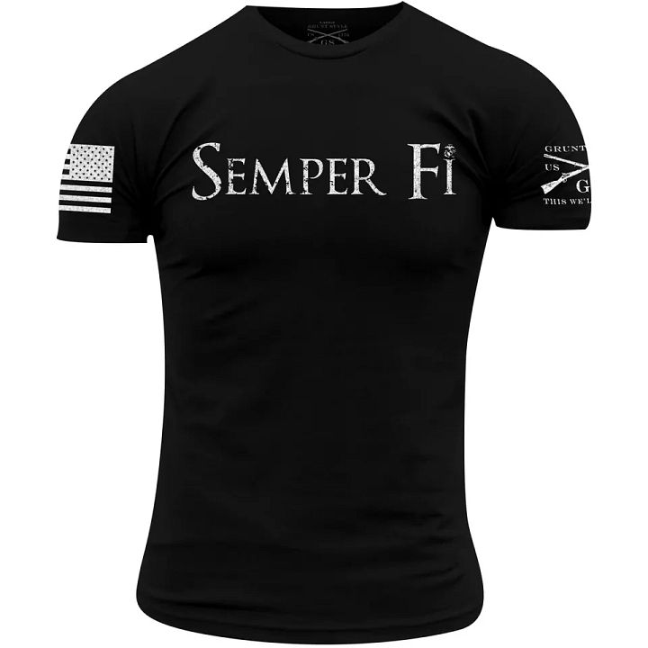 Grunt Style USMC - Simply Semper Fi T-Shirt - Black product image (1)