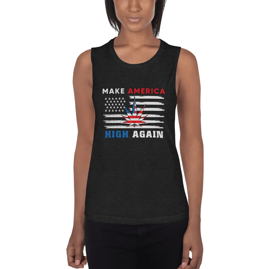 Make America High Again Patriotic Flowy Tank Top product image (3)