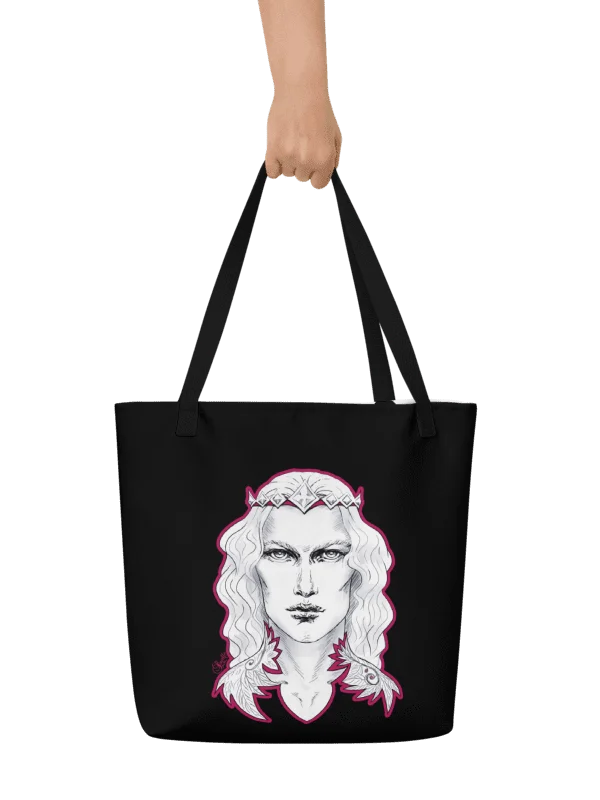 Prince Charming in Black All-Over Tote Bag product image (4)