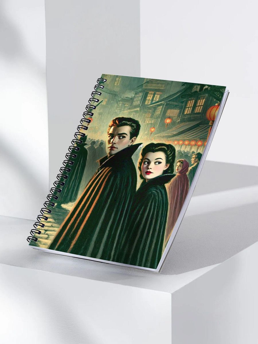 Cloaked Figures on a Misty Night Gothic Notebook product image (3)