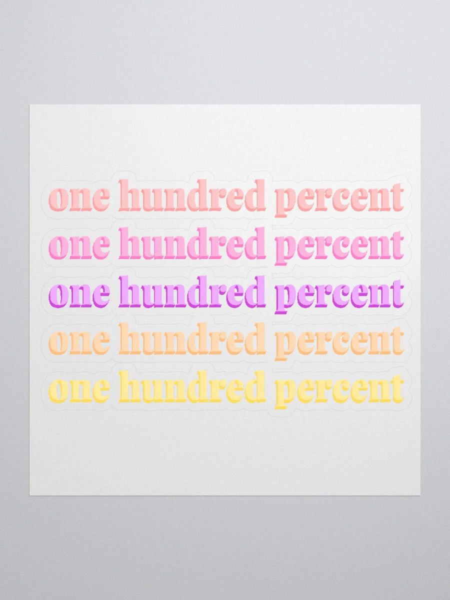 One Hundred Percent Sticker - Multi product image (1)