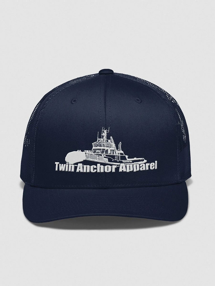 White Marco tug Retro Trucker Hat product image (1)