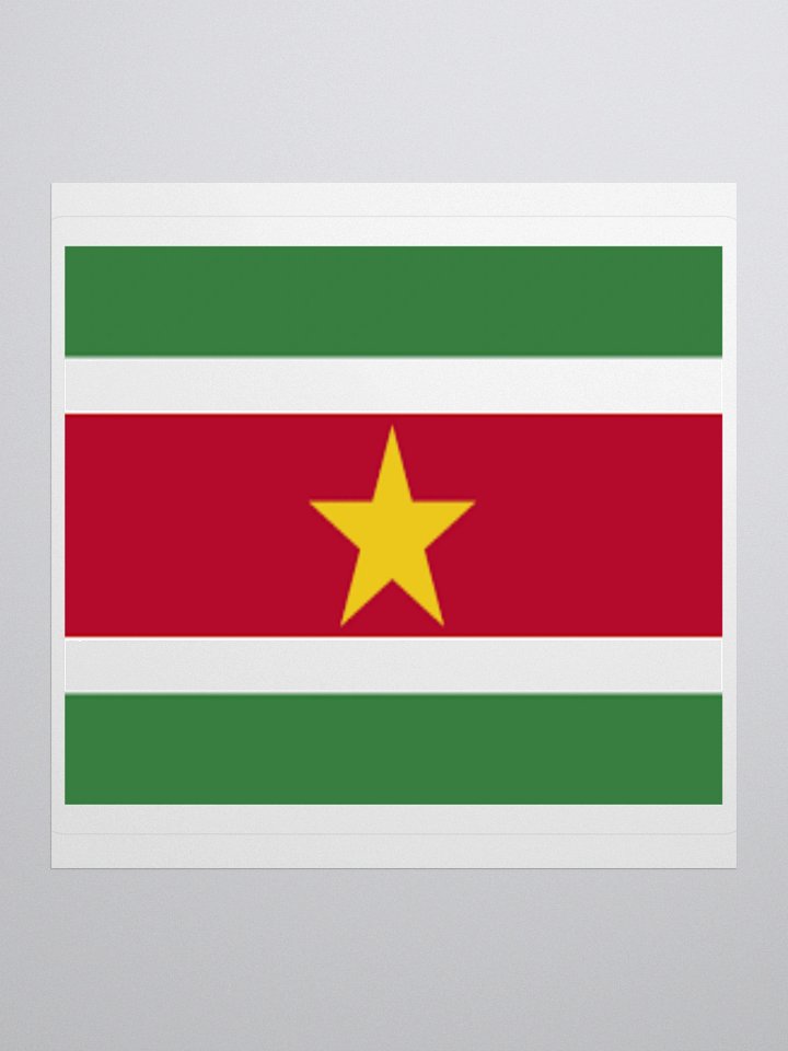 Exclusive Suriname Flag Kiss-Cut Stickers - High-Quality Vinyl, Multiple Sizes product image (1)