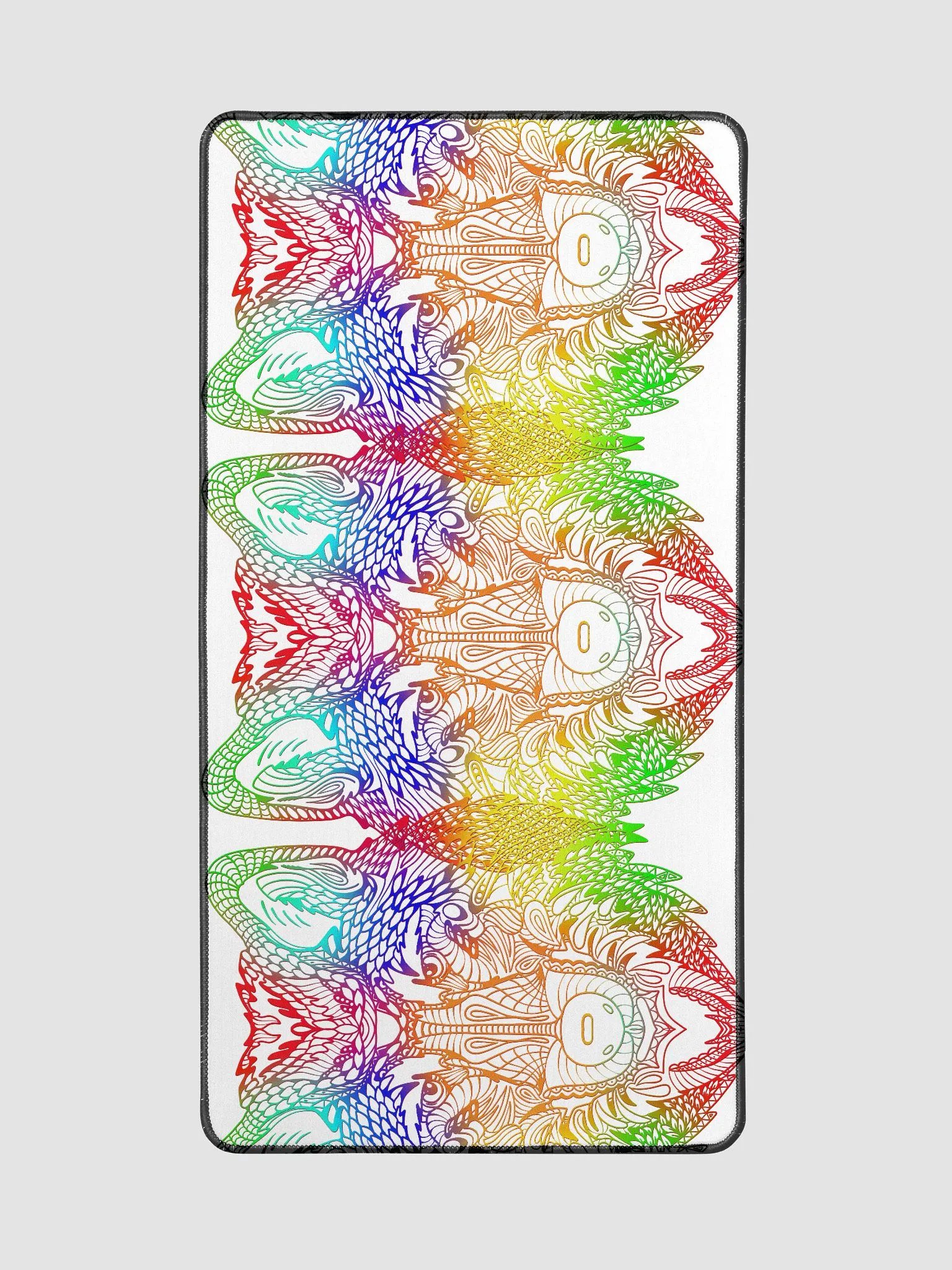 Psychedelic Wolfs Symmetry Desk Mat product image (3)