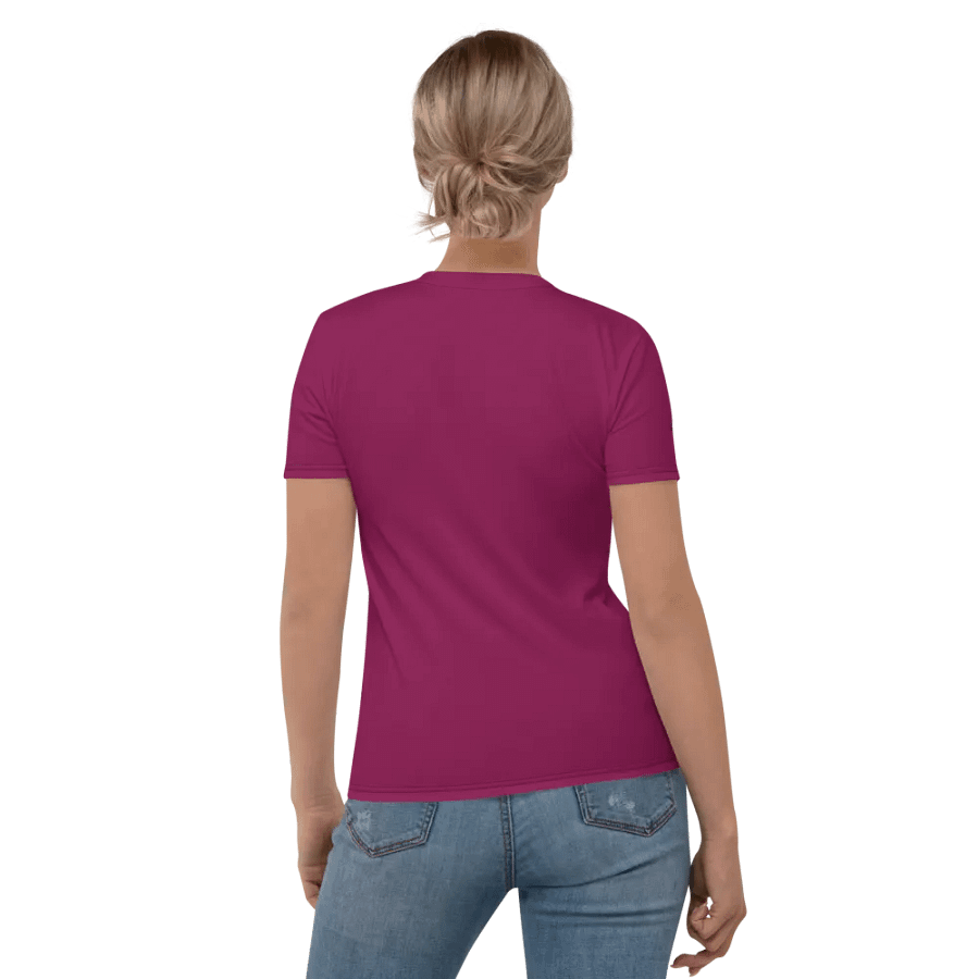 Plain Dark Plum Pink Light Summer Women's Crewneck Polyester Heavyweight Premium T-Shirt by Treasure Pie product image (4)