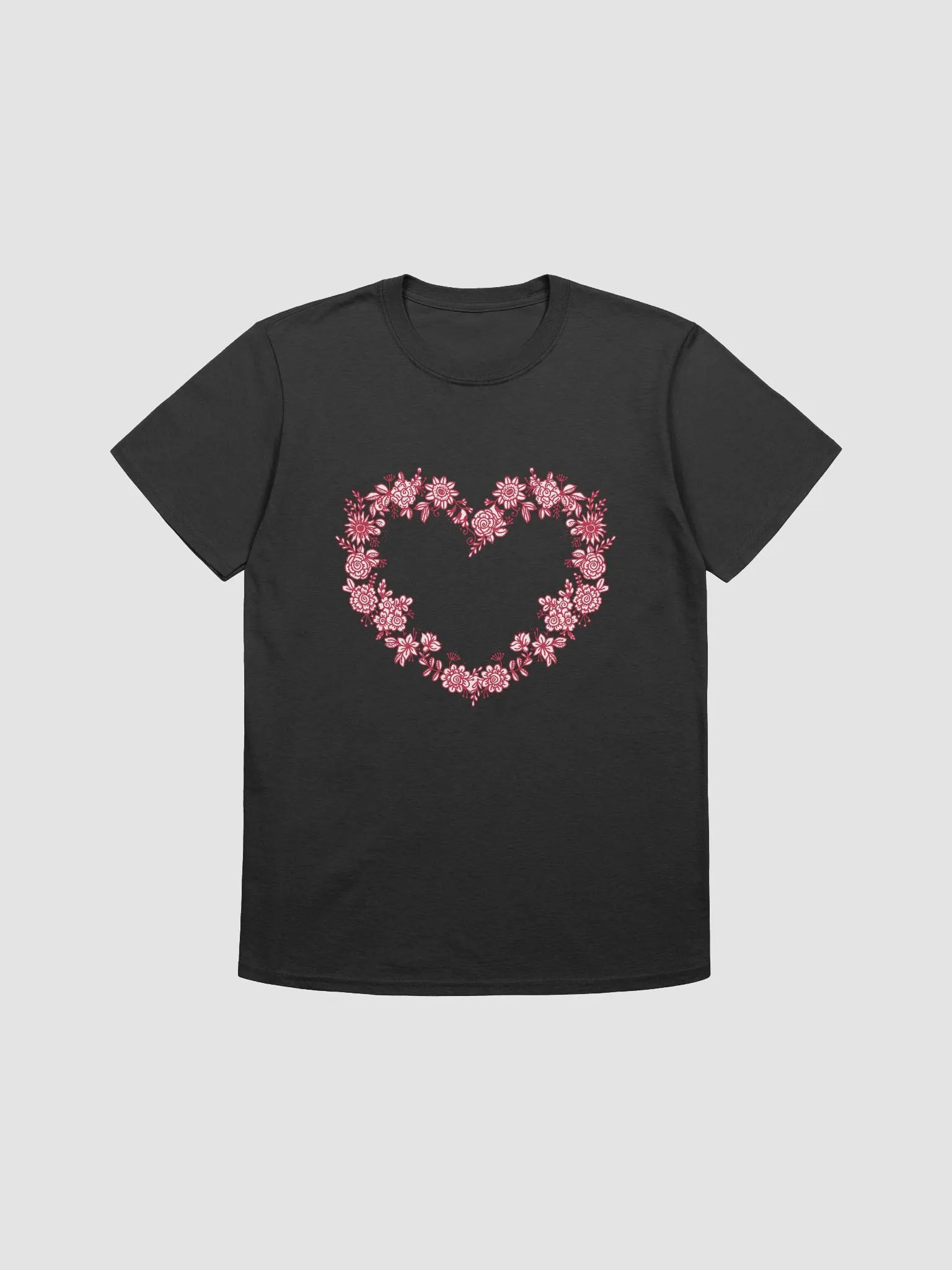 Red Floral Heart Women's T-Shirt product image (1)