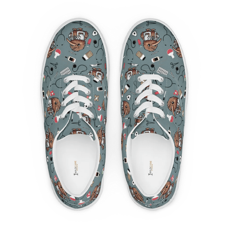 Cute Medical Kiwi Lace-up Canvas Shoes (Gothic) product image (5)