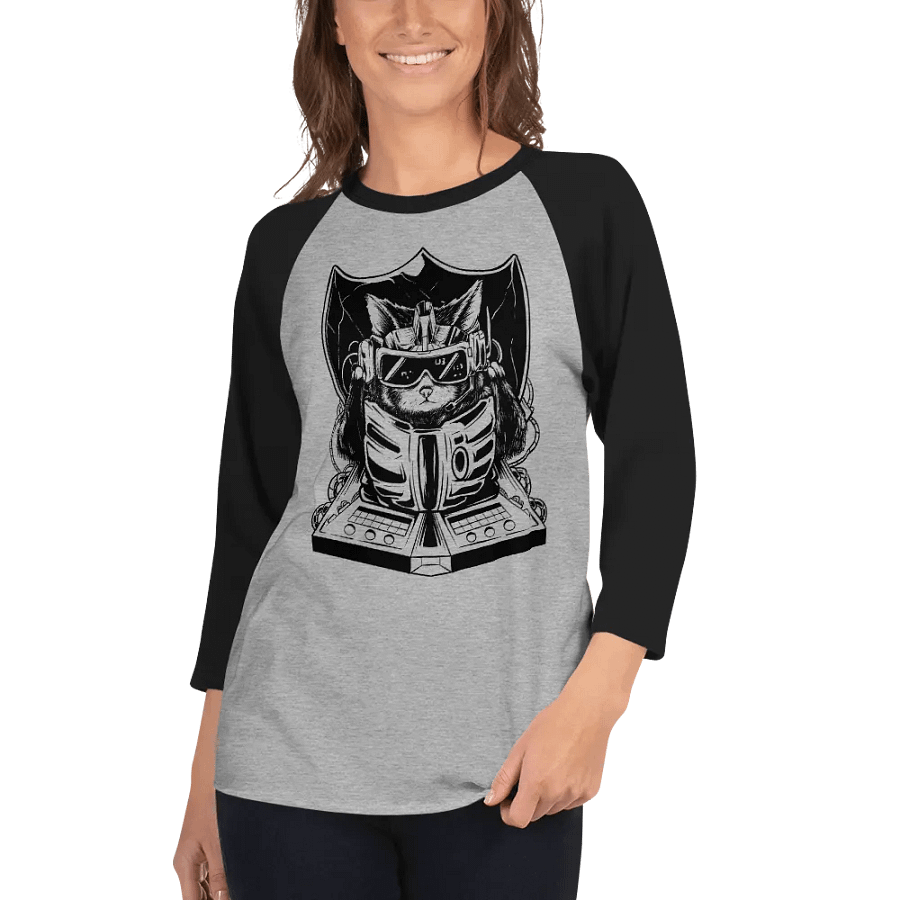 Techno Cat || Tultex Raglan Tee product image (4)