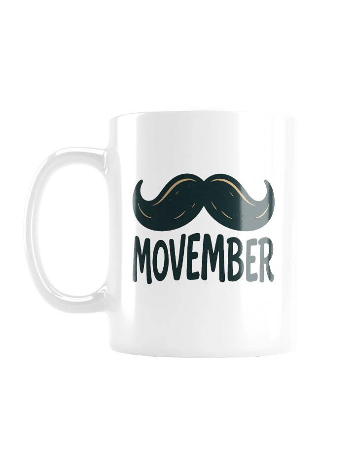 Classic Movember Moustache Mug - Men's Health Awareness Coffee Cup product image (2)