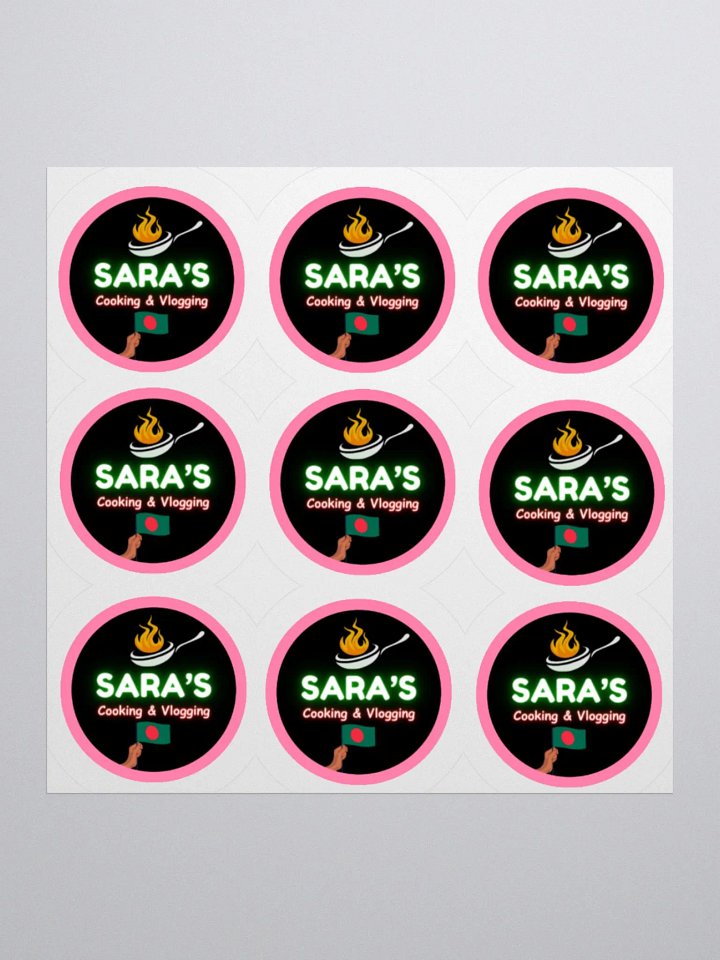 Sara's Sticker Set 3x3 Made of durable vinyl product image (1)