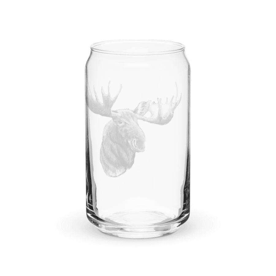 Moose Drawing Glass Can Cup product image (38)