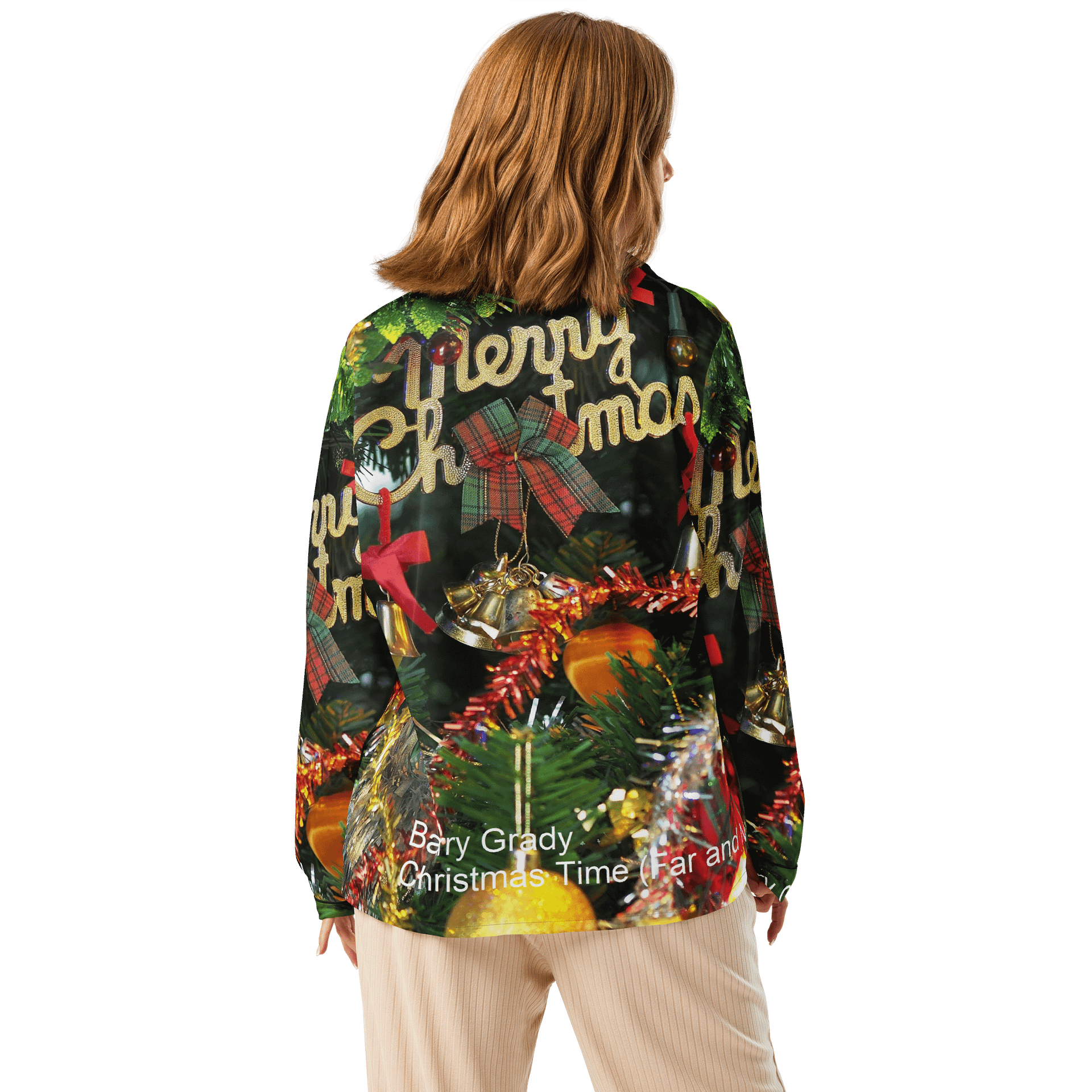 'Christmas Time (Far and Near)' Silky Pyjama Top product image (2)