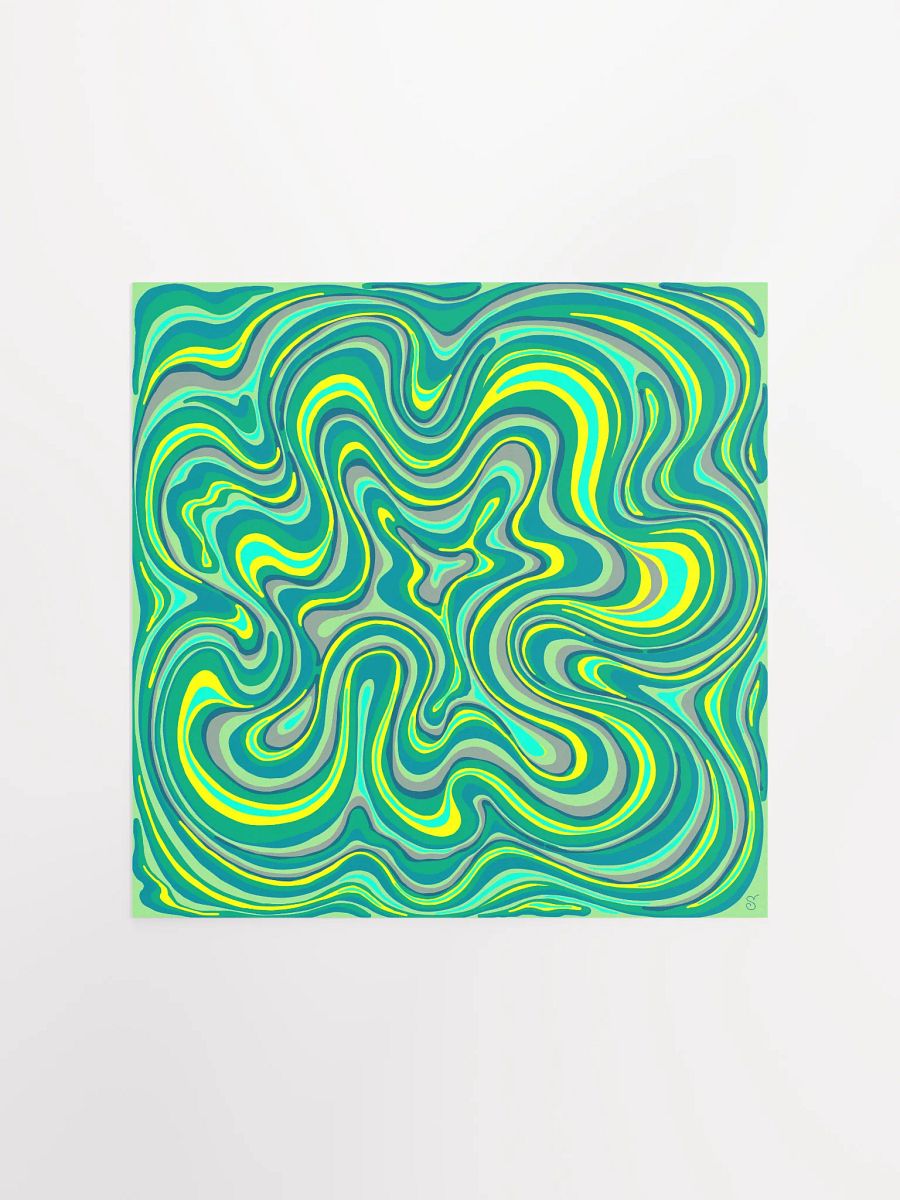 Fluidity in Green: Enhanced Matte Poster - Stone No. 7 product image (1)