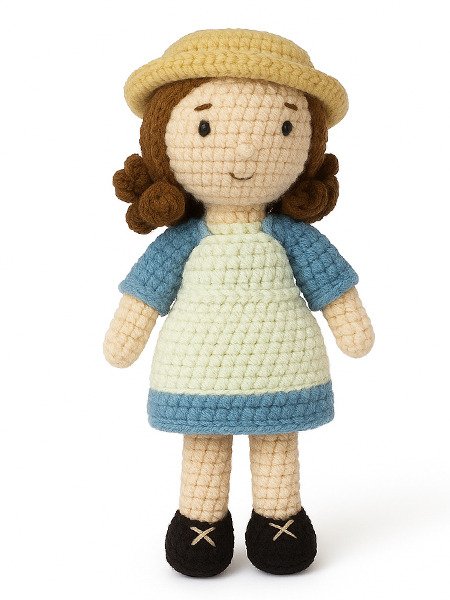 Handmade Crochet Doll with Hat product image (1)