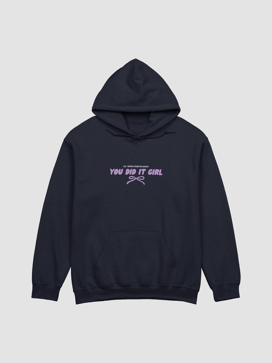 You Did it Girl Bow Hoodie - Lilac/Navy product image (1)