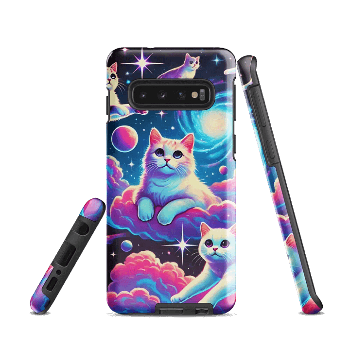 Cosmic Cat Adventure Samsung Tough Case - Space Kitties Design product image (1)