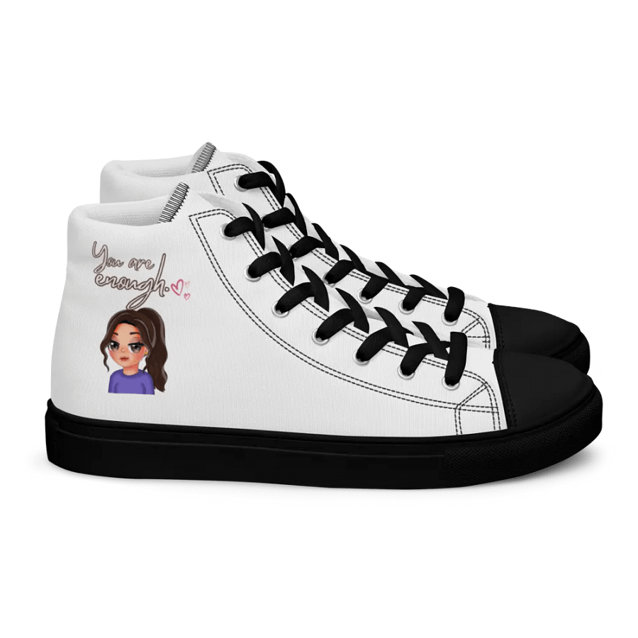 You Are Enough - Women's High Top Canvas Shoes product image (2)