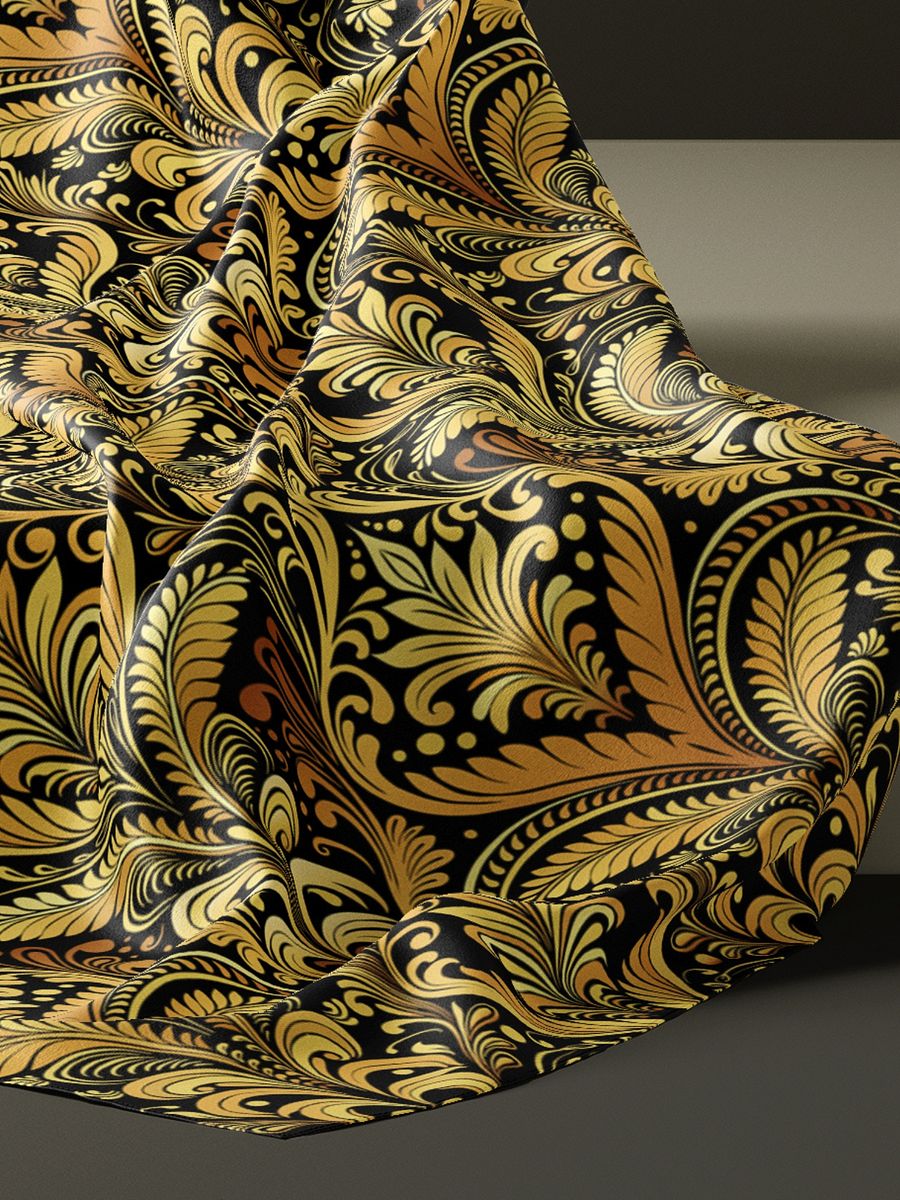 Gold Vintage Glamour Flourishes Single Seamless Pattern product image (3)