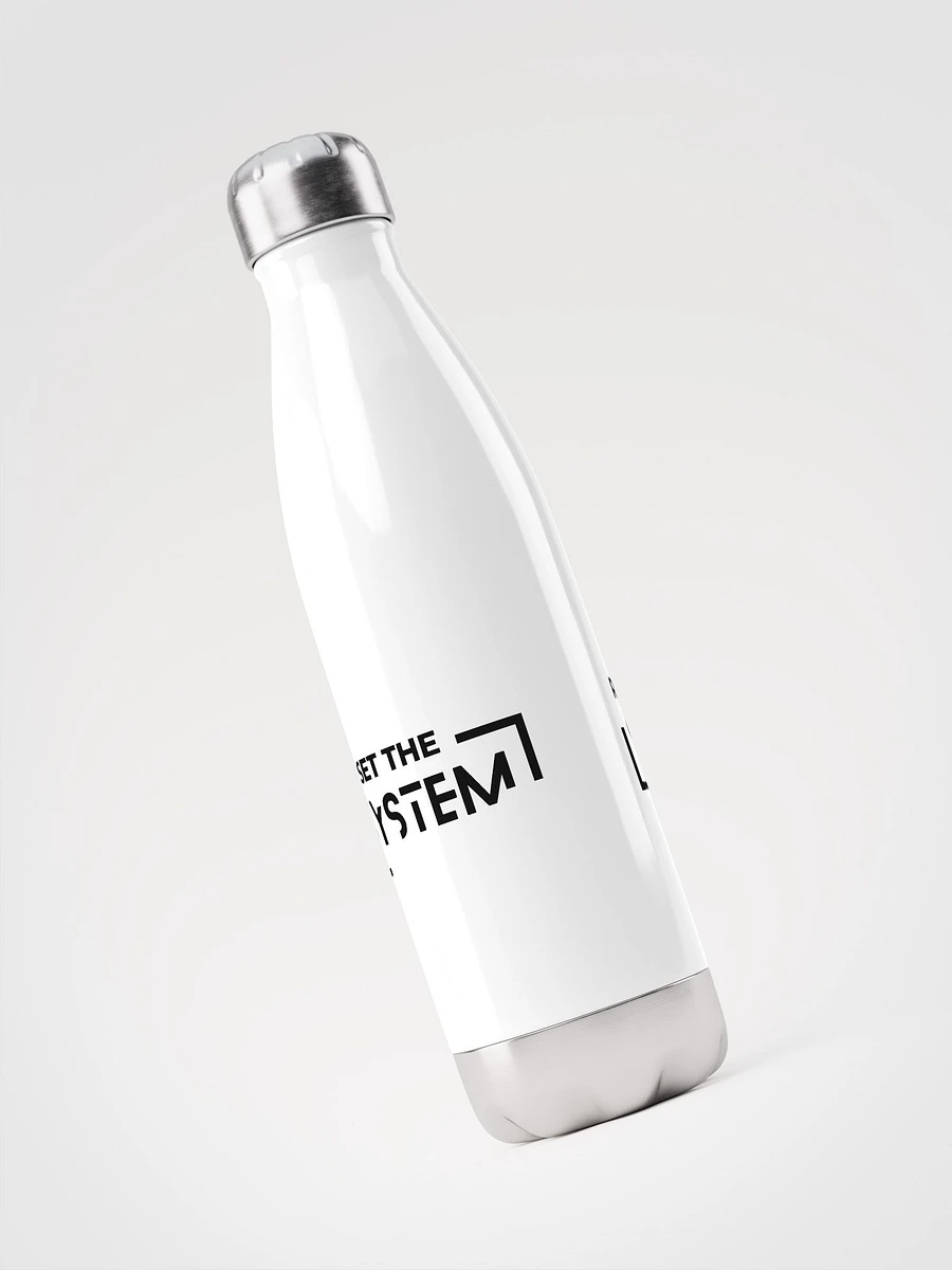White stainless steel water bottle reset the system product image (3)