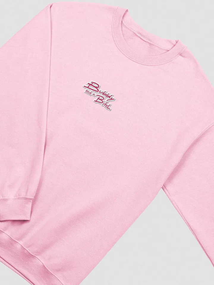 Bubbly and a B*tch embroidered crewneck (monochrome pink) product image (1)