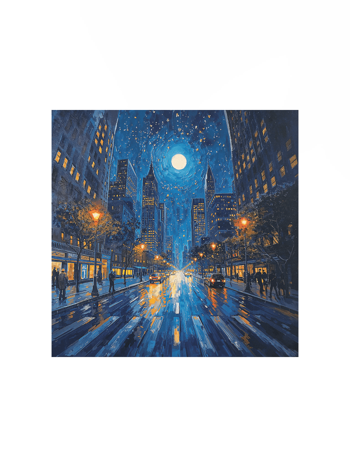 Moonlit Avenue Matte Poster product image (2)