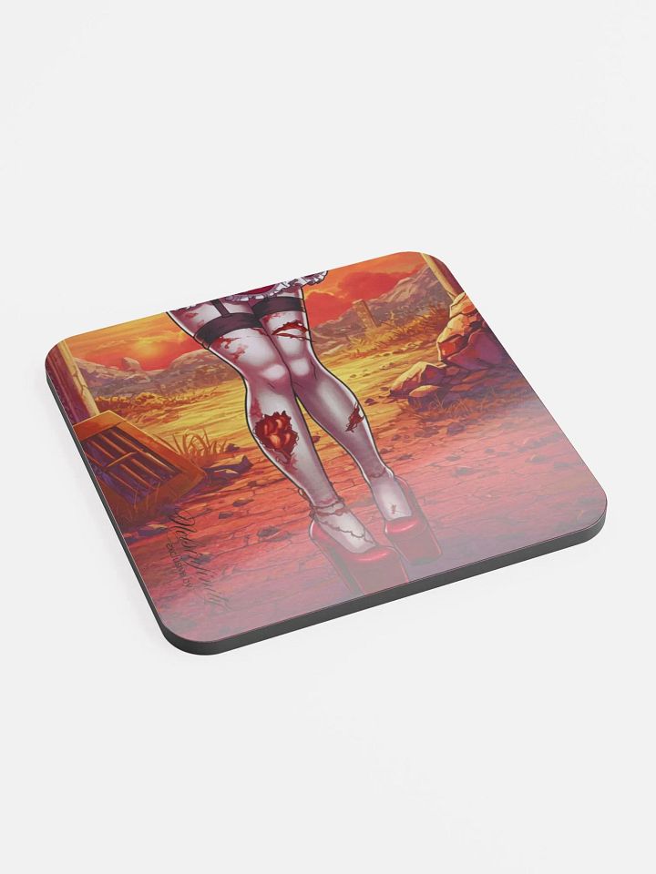V3 Zombie Pinup Glossed Cork Coaster (Bottom) product image (2)